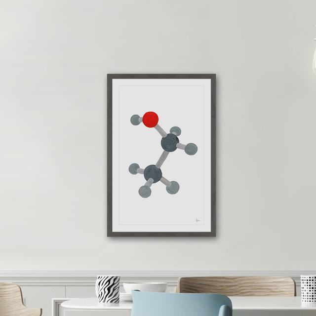 Alcohol Molecule by Eyre Tarney - Picture Frame Painting Print on Paper East Urban Home Size: 91 cm H x 61 cm W x 4 cm D on Productcaster.