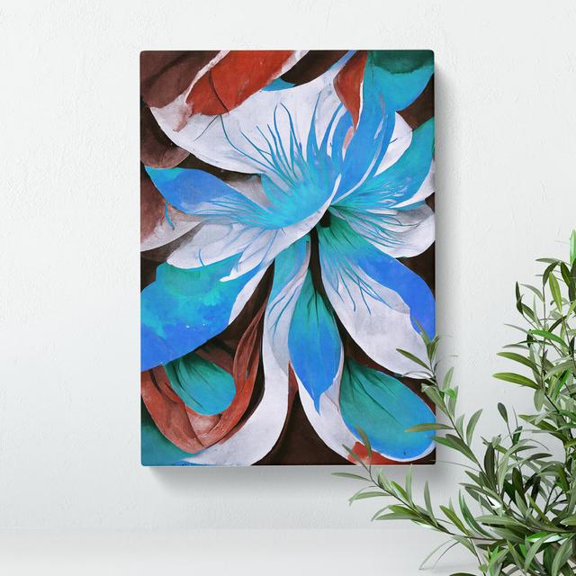 Abstract Flower Art No.5 - Wrapped Canvas Painting Marlow Home Co. Size: 50cm H x 35cm W x 3cm D on Productcaster.