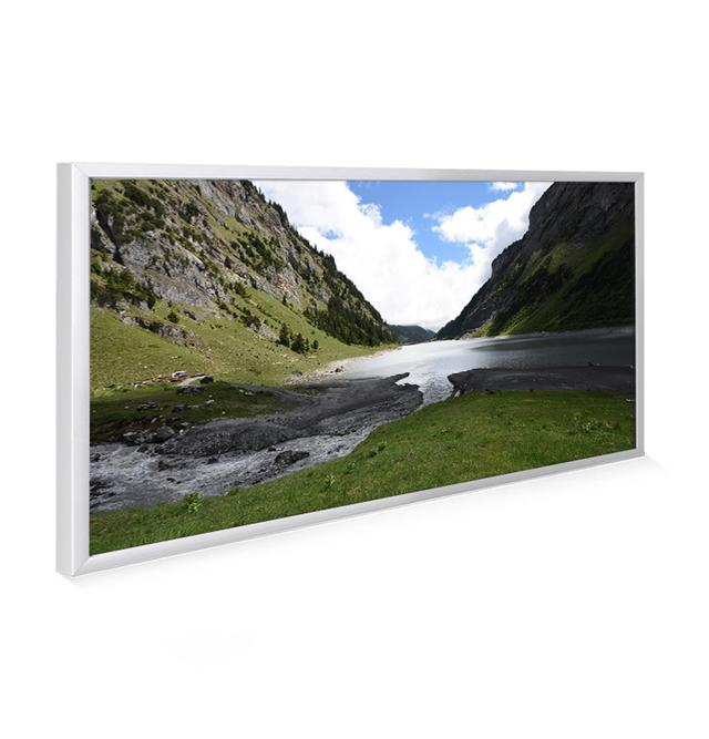 595X1195 Welsh Valley NXT Gen Infrared Heating Panel 700W Mirrorstone Radiator Colour: Silver on Productcaster.