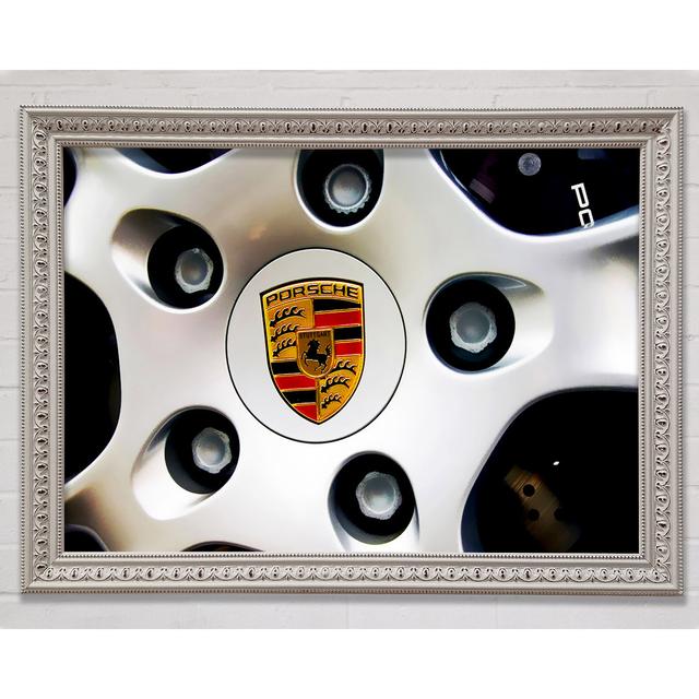 Porsche Wheel Framed Print Bright Star Size: 42cm H x 59.7cm W on Productcaster.