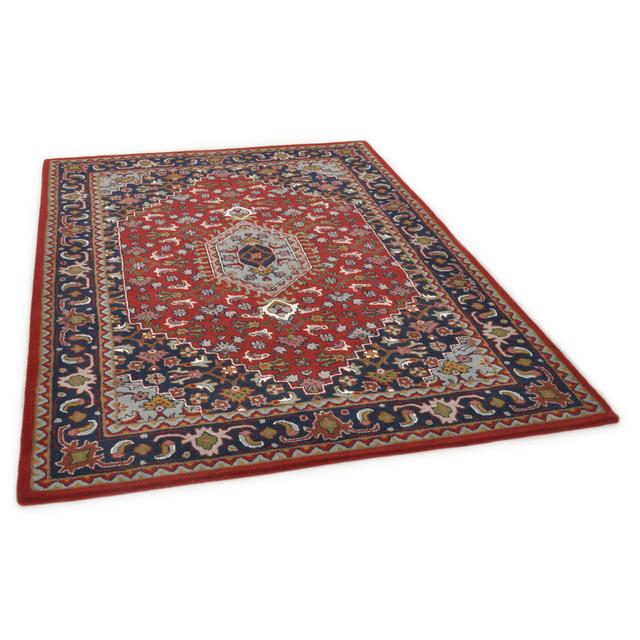 Handgetufteter Royal Orient Teppich aus Schurwolle Theko Teppichgröße: Rechteckig 40 x 60 cm on Productcaster.