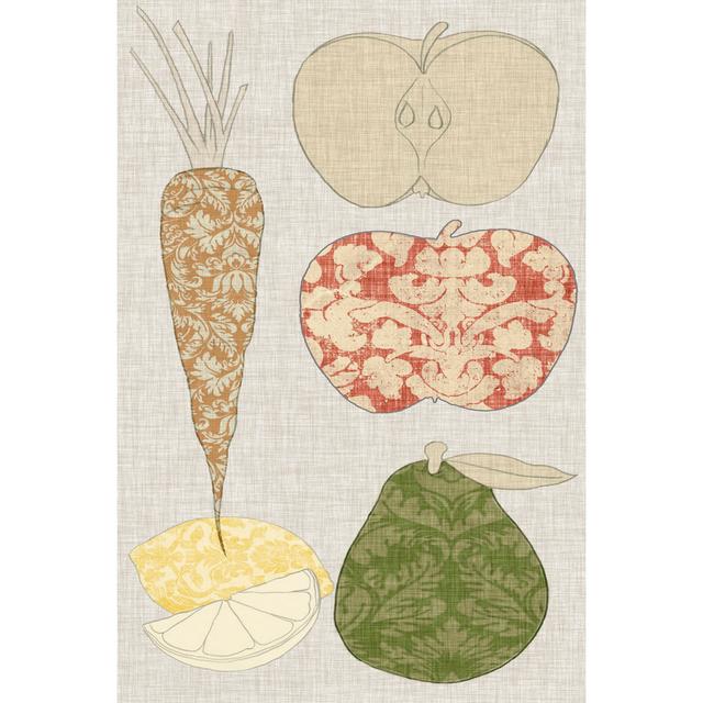 Shape Fruits & Veggies VII by Vision Studio - Wrapped Canvas Art Prints August Grove Size: 46cm H x 30cm W x 3.8cm D on Productcaster.