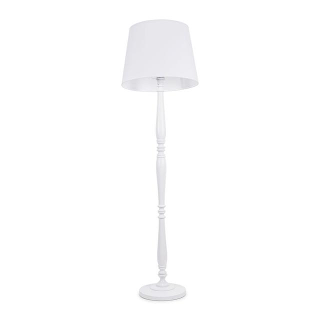 Arialdo 156cm Traditional Floor Lamp Marlow Home Co. Shade Colour: White, Base Finish: Matte White on Productcaster.