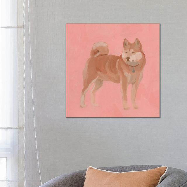 Shiba Inu I by Jacob Green - Wrapped Canvas Painting ClassicLiving Size: 66.04cm H x 66.04cm W x 1.91cm D on Productcaster.