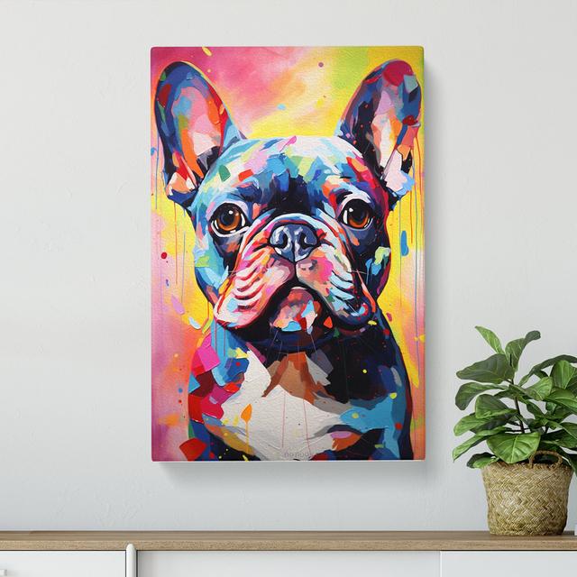 French Bulldog Neo-Plasticism - Print Marlow Home Co. Size: 76cm H x 50cm W x 3cm D on Productcaster.