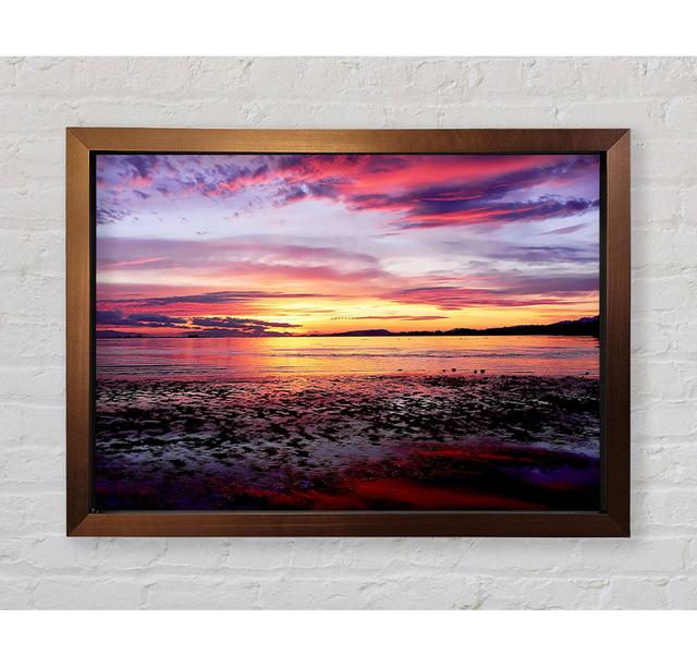 Sunrise Ocean Skies Framed Print House of Hampton Size: 59.7cm H x 84.1cm W x 3.4cm D, Format: Bronze Framed Paper on Productcaster.