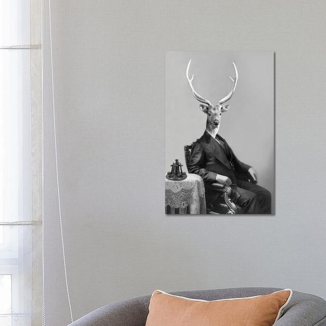 Big Buck - Wrapped Canvas Graphic Art Happy Larry Size: 66.04cm H x 45.72cm W x 1.91cm D on Productcaster.