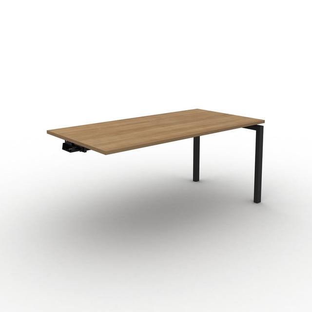 Grazian Desk shell Ebern Designs Size: 73cmH x 100cm W x 80cm D, Frame Colour: Black, Top Colour: Maple on Productcaster.