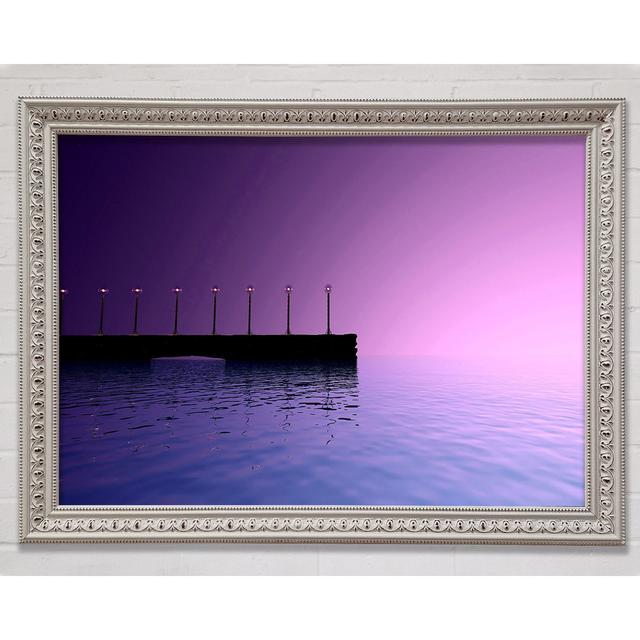 Purple Sky Pier Framed Print Bright Star Size: 84.1cm H x 118.9cm W on Productcaster.