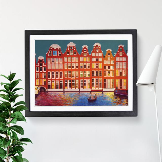 Amsterdam Canal - Picture Frame Graphic Art 17 Stories Frame Colour: Black Framed, Size: 46cm H x 64cm W on Productcaster.