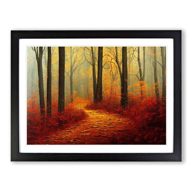 The Evocative Autumn Forest - Picture Frame Graphic Art Alpen Home Size: 34cm H x 46cm W, Format: Black on Productcaster.