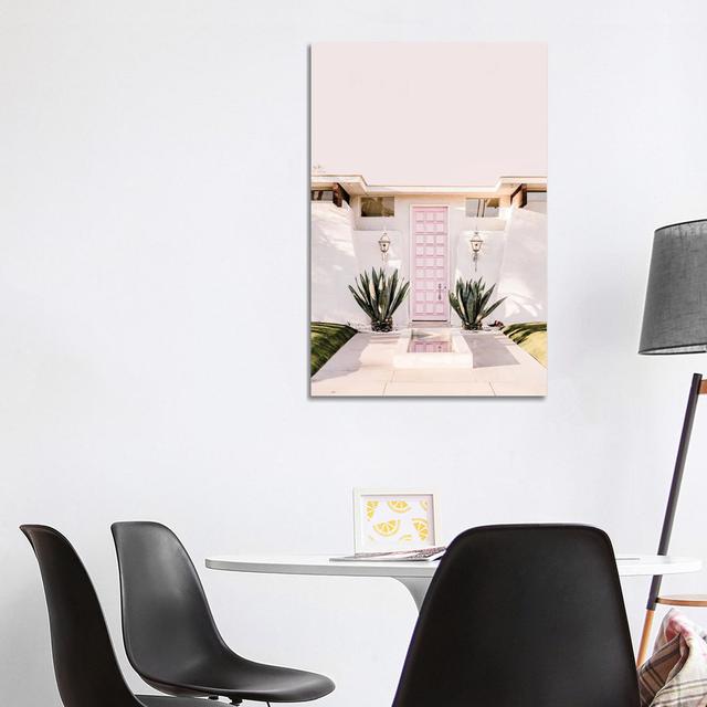 Pink Palm Springs - Wrapped Canvas Print Latitude Run Size: 101.6cm H x 66.04cm W x 3.81cm D on Productcaster.