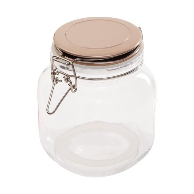 Glass Jar Brambly Cottage Colour: Clear/Champagne, Size: 15cm H x 11cm W x 11cm D on Productcaster.