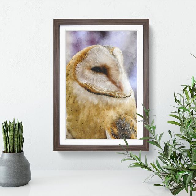 Barn Owl Vol.4 - Picture Frame Painting East Urban Home Size: 65cm H x 48cm W x 2cm D, Frame Option: Walnut Framed on Productcaster.