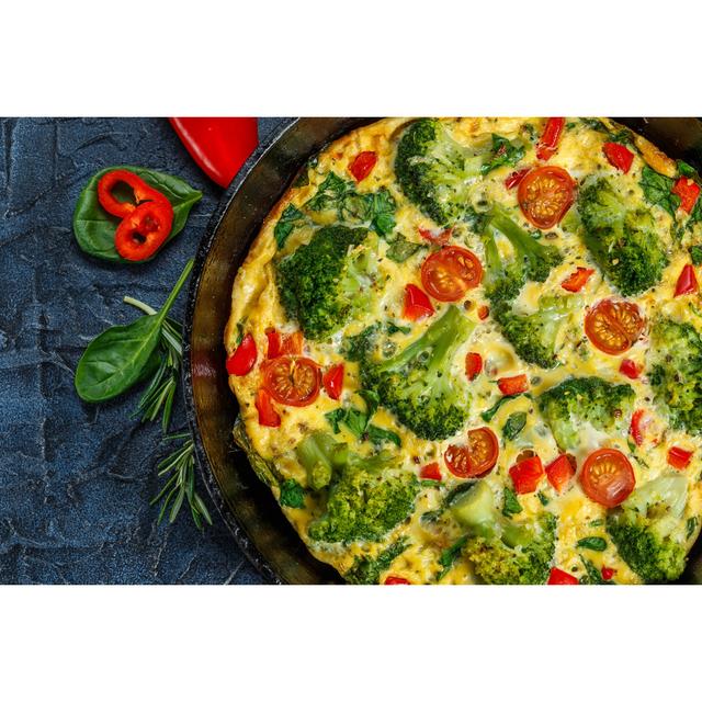 Frittata With Broccoli. by Irrin0215 - Wrapped Canvas Print 17 Stories Size: 30cm H x 46cm W on Productcaster.