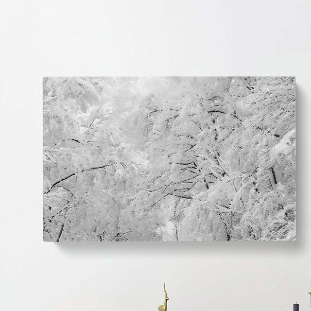 Snow upon the Tree Branches - Wrapped Canvas Graphic Art Print East Urban Home Size: 50cm H x 76cm W x 3cm D on Productcaster.