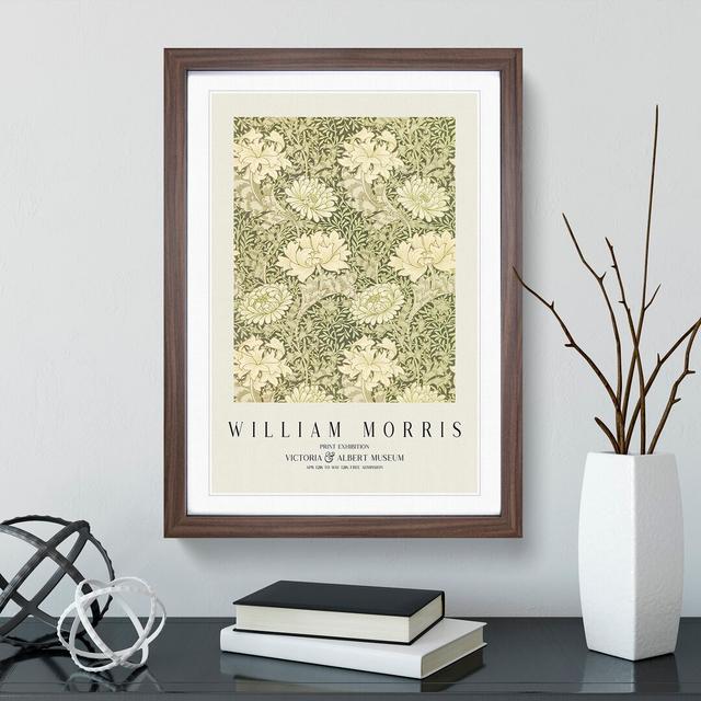 Chrysanthemum by William Morris - Picture Frame Art Prints East Urban Home Frame Option: Walnut, Size: 65cm H x 48cm W x 2cm D on Productcaster.