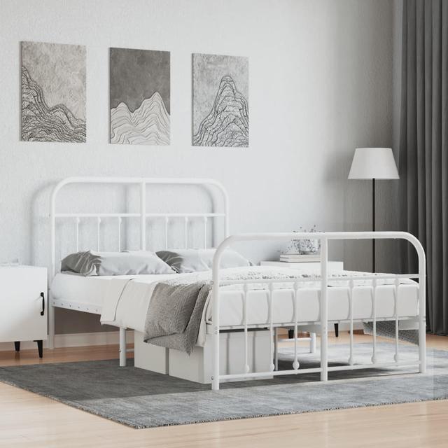 Bulkley Bed Brambly Cottage Colour: White, Size: 120 x 190 cm on Productcaster.