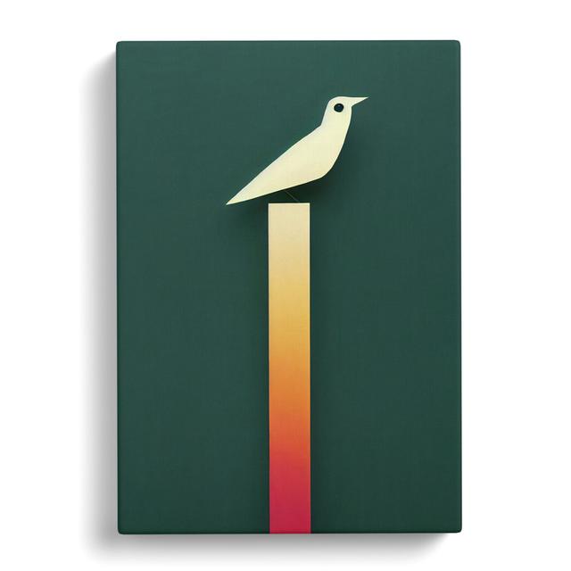 Bird Minimalism - Wrapped Canvas Graphic Art Marlow Home Co. Size: 60cm H x 40cm W x 3cm D on Productcaster.