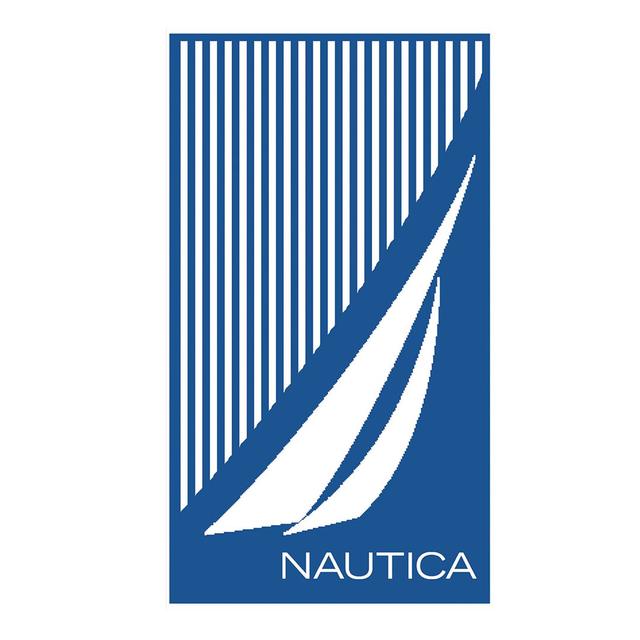 Nautica Home Stripe J 100% Turkish Cotton Beach Towel, 90cm x 180cm, Blue Nautica Home on Productcaster.