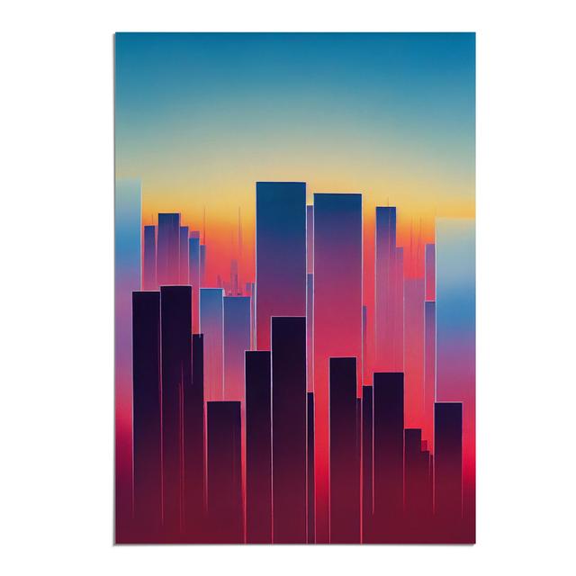 Classic City Skyline Abstract - Graphic Art 17 Stories Size: 59.4cm H x 42cm W, Format: Paper, Matte Colour: No Matte on Productcaster.