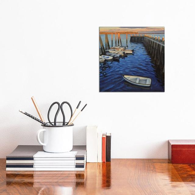 Chebeague Island Docks at Sunrise by Nick Savides - Photograph Print on Canvas House of Hampton Format: Wrapped Canvas, Size: 30.48cm H x 30.48cm W x on Productcaster.