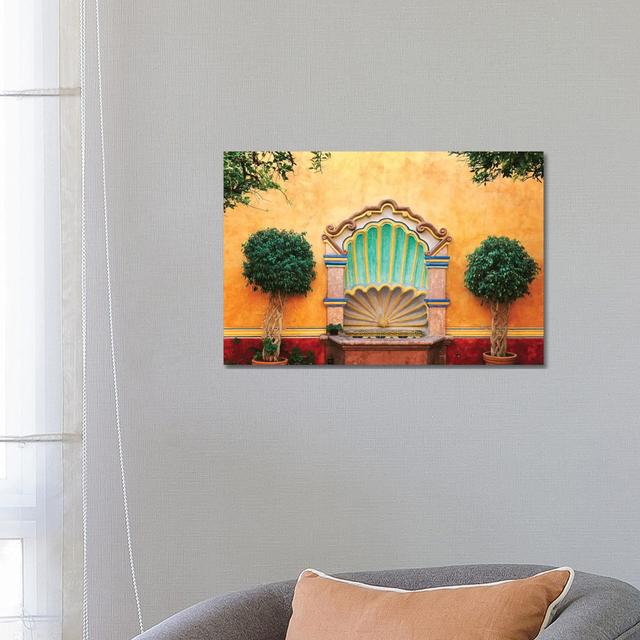 Mexico, Queretaro. Courtyard with fountain. by Jaynes Gallery - Wrapped Canvas Art Prints Rosalind Wheeler Size: 45.72cm H x 66.04cm W on Productcaster.