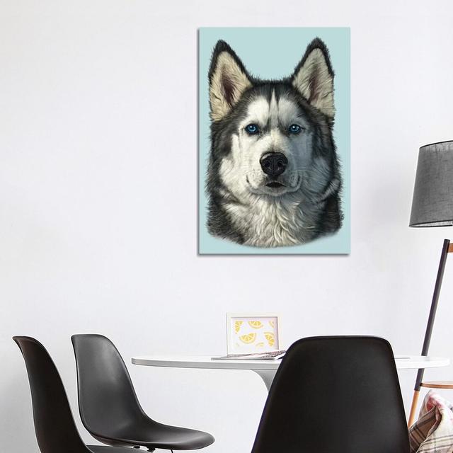 Husky Portrait by Vincent Hie - Print on Canvas Alpen Home Size: 101.6cm H x 66.04cm W x 3.81cm D, Format: Wrapped Canvas on Productcaster.