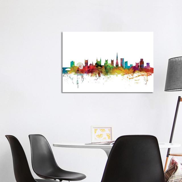 Bristol, England Skyline by Michael Tompsett - Wrapped Canvas Art Prints Latitude Run Size: 66.04cm H x 101.6cm W x 3.81cm D on Productcaster.