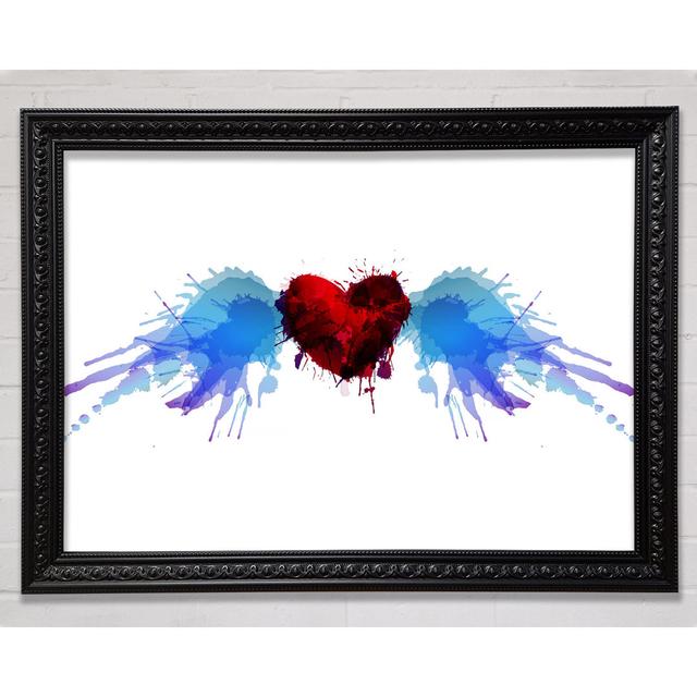 Love Heart Birds - Single Picture Frame Art Prints Bright Star Size: 100cm H x 141.4cm W on Productcaster.