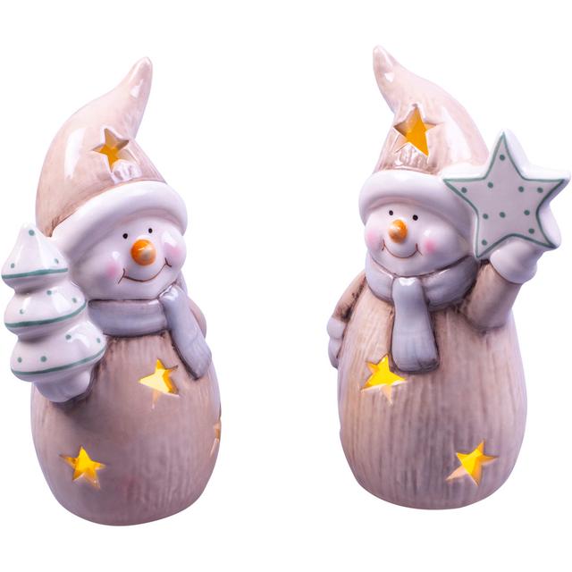 Boland 2 Piece Ceramic Snowmen Set The Seasonal Aisle on Productcaster.