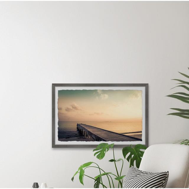 'Amber Sky' - Picture Frame Photograph Print on Paper House of Hampton Size: 61cm H x 91cm W x 3.81cm D on Productcaster.