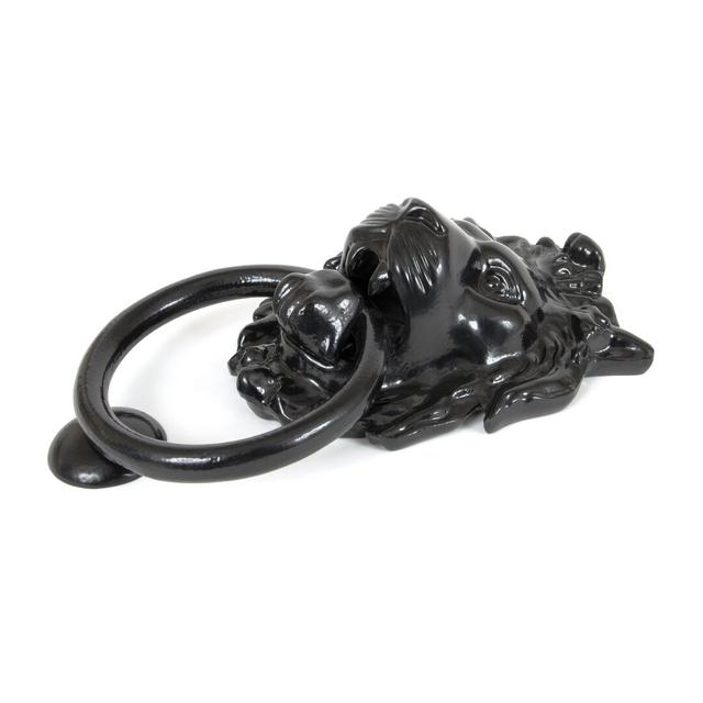 Lion's Head Door Knocker From The Anvil Finish: Black on Productcaster.