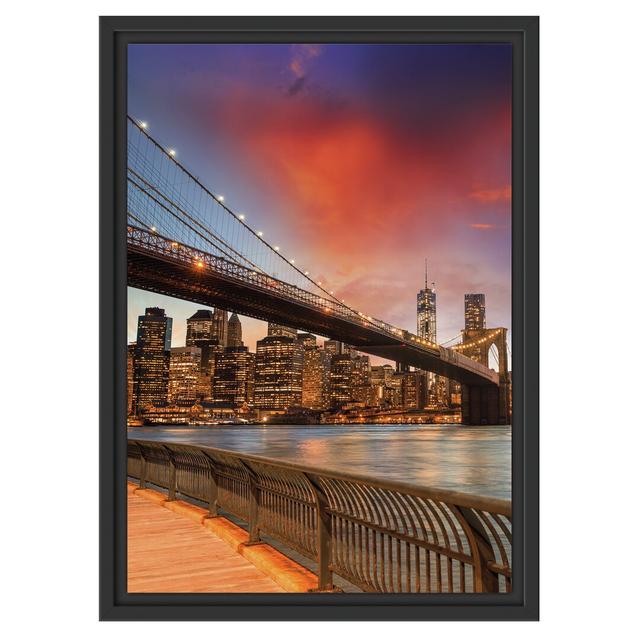 Gerahmtes Wandbild Brooklyn Bridge Park New York East Urban Home Größe: 55 cm H x 40 cm B on Productcaster.