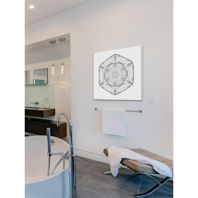 Hexagonal Entity Graphic Art Wrapped on Canvas East Urban Home Size: 101 x 101cm on Productcaster.