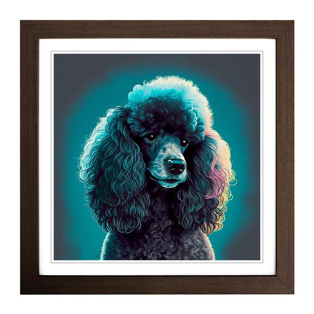 Poodle - Single Picture Frame Print on Wood 17 Stories Frame Colour: Walnut on Productcaster.