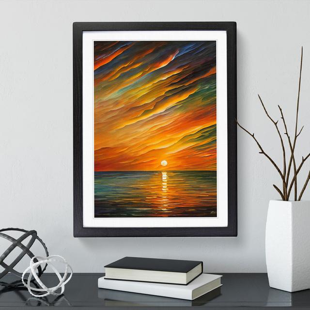 Ocean Sunrise No.6 House of Hampton Frame Colour: Black Framed, Size: 46cm H x 34cm W x 2cm D on Productcaster.