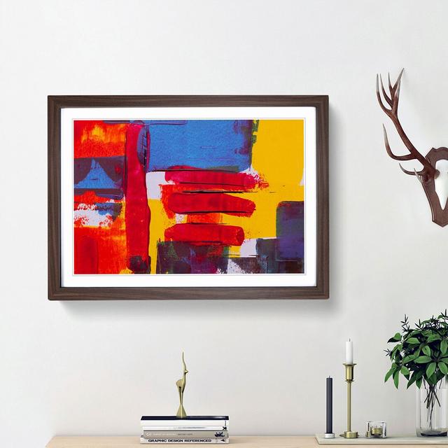 Abstract Art Painting Vol.8 by S.Johnson - Picture Frame Painting Print East Urban Home Frame Option: Walnut Framed, Size: 36cm H x 48cm W x 2cm D on Productcaster.