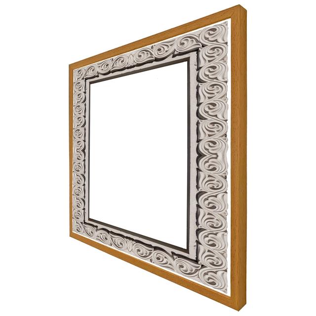 Beabrun Concrete Frame - Single Picture Frame Print Latitude Vive Size: 41cm H x 41cm W x 4cm D, Frame Colour: Oak Framed on Productcaster.