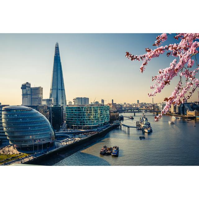 Thames And London City by Sborisov - Wrapped Canvas Print 17 Stories Size: 30cm H x 46cm W on Productcaster.