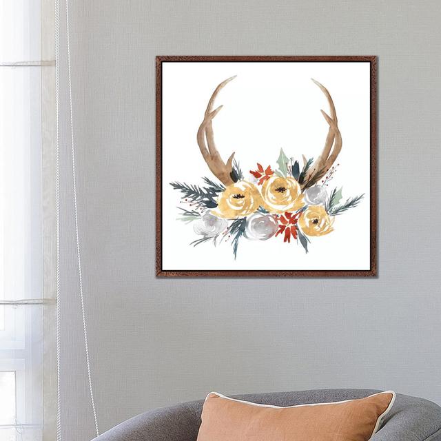 Adorning I by Isabelle Z - Print on Canvas Union Rustic Format: Classic Brown Wood Framed, Size: 66.04cm H x 66.04cm W x 3.81cm D on Productcaster.