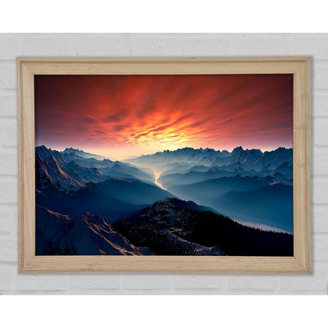 Stunning Snow Peaked Mountains At First Light - Single Picture Frame Art Prints Union Rustic Size: 29.1cm H x 42cm W x 1.5cm D on Productcaster.