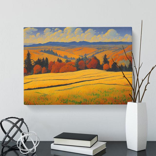 Autumn Meadow Landscape Vol.5 - Wrapped Canvas Graphic Art Brambly Cottage Size: 40cm H x 60cm W on Productcaster.