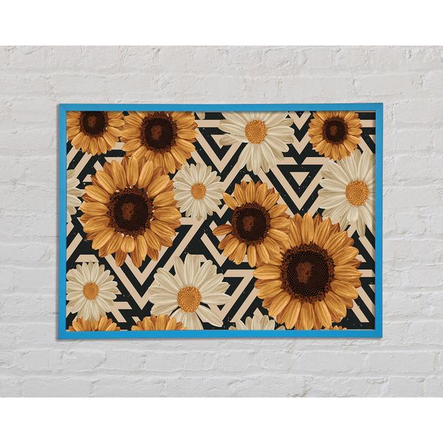 Summer Flowers On Abstract by Unkown - Print August Grove Size: 29.7cm H x 42cm W on Productcaster.