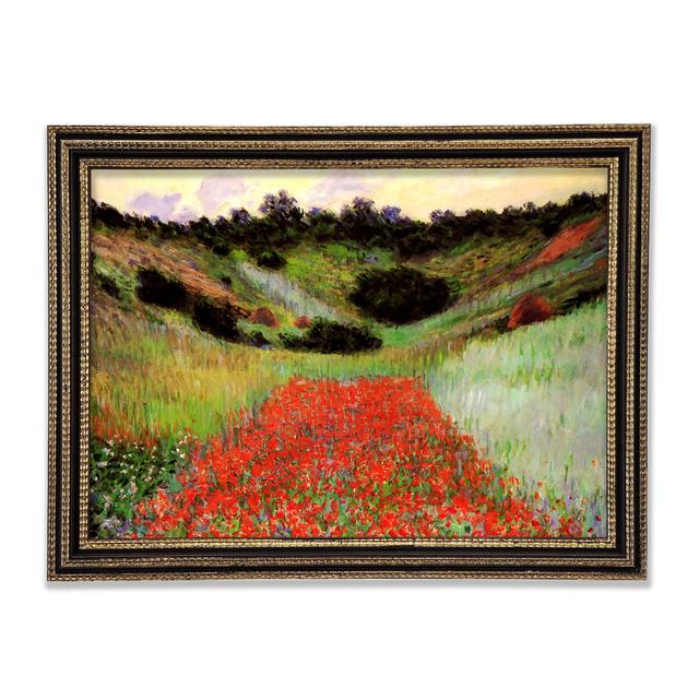 Monet Poppy Field Of Flowers In Giverny - Single Picture Frame Art Prints Rosalind Wheeler Size: 59.1cm H x 84.1cm W on Productcaster.