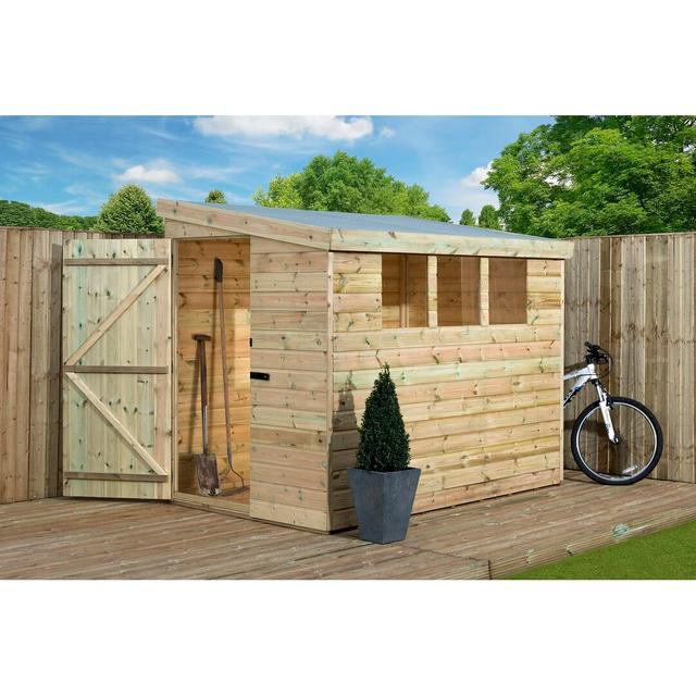 5 Ft. W x 8 Ft. D Shiplap Pent Wooden Shed Empire Sheds Ltd on Productcaster.