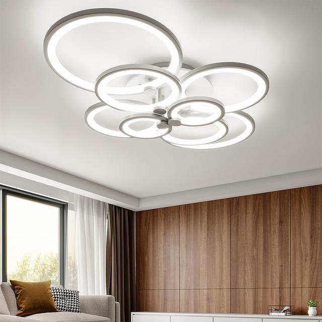 Berkowitz 8-Light 95cm LED Semi Flush Mount Ivy Bronx on Productcaster.