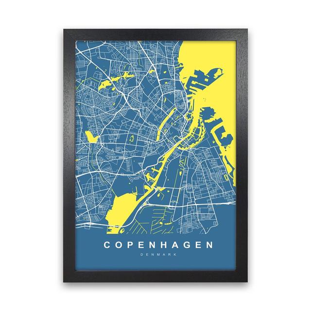 Copenhagen I - Graphic Art Borough Wharf Format: Black Paper, Size: 34cm H x 25cm W x 3cm D on Productcaster.