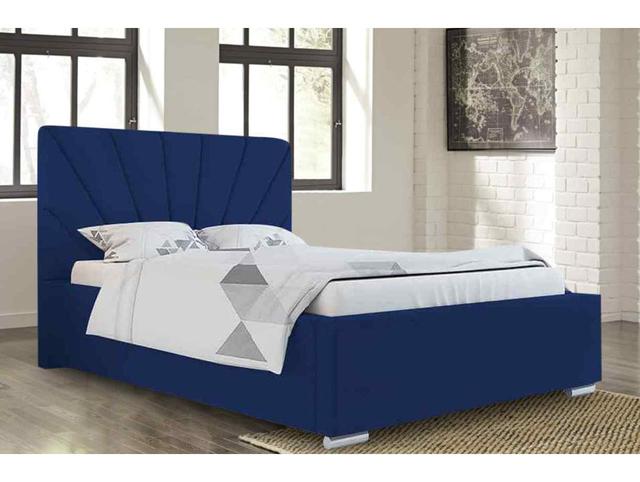 Khuduro Bed King Plush Velvet Blue Envisage Trade Colour: Blue, Size: Kingsize (5') on Productcaster.