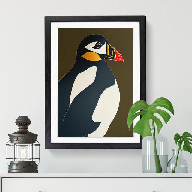 Puffin Art Vol.1 - Single Picture Frame Print ClassicLiving Size: 34cm H x 25cm W x 2cm D, Frame Option: Oak on Productcaster.